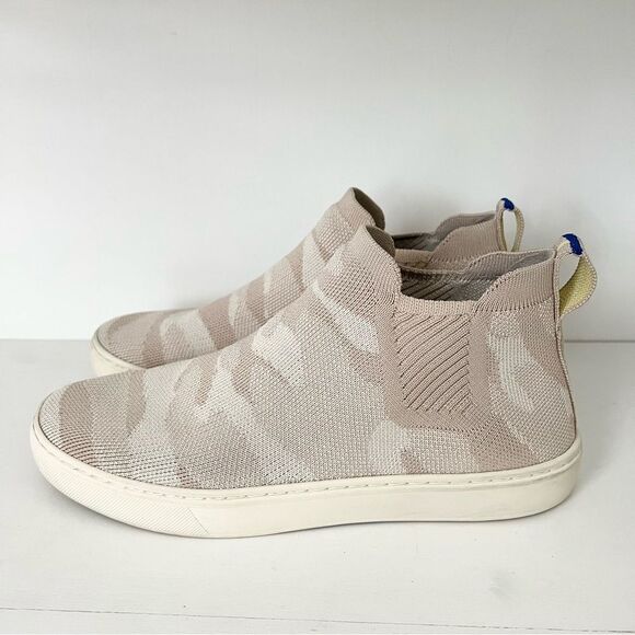 Rothy’s The Chelsea Sneaker Camo Tan Women’s Size 8.5 - Picture 2 of 10